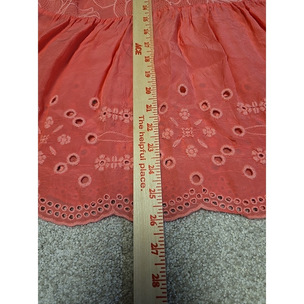 Johnny Was Gracie Latitude Blouse Pink Embroidered Lace Eyelet Crochet Sz S Boho - Picture 7 of 7